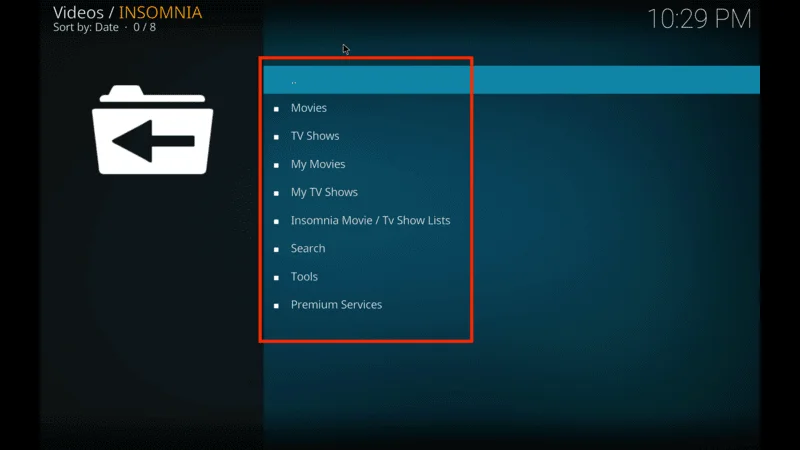 Update Insomnia Kodi Addon